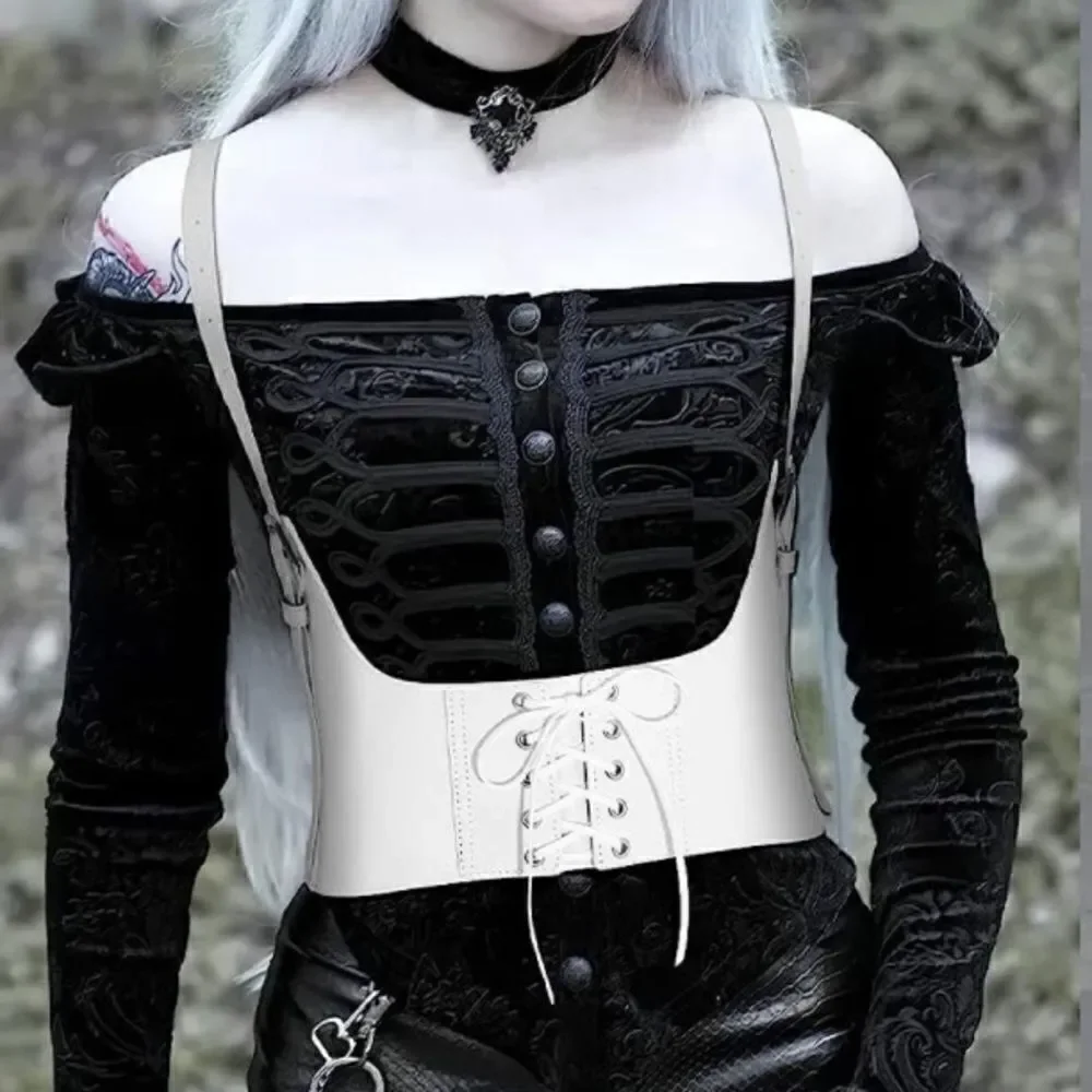 Harness Belt White Leather